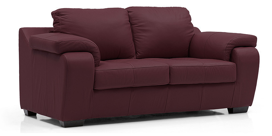 Tribunal Leather Sofa (Wine)
